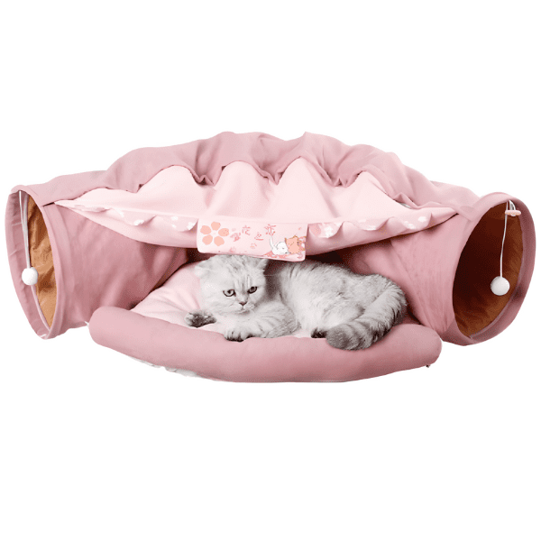 cama para gato, caminha para gato, cama com túnel, caminha com túnel, túnel para gatos, cama túnel para gato, cama toca para gato, mundomiauauau, miauauau