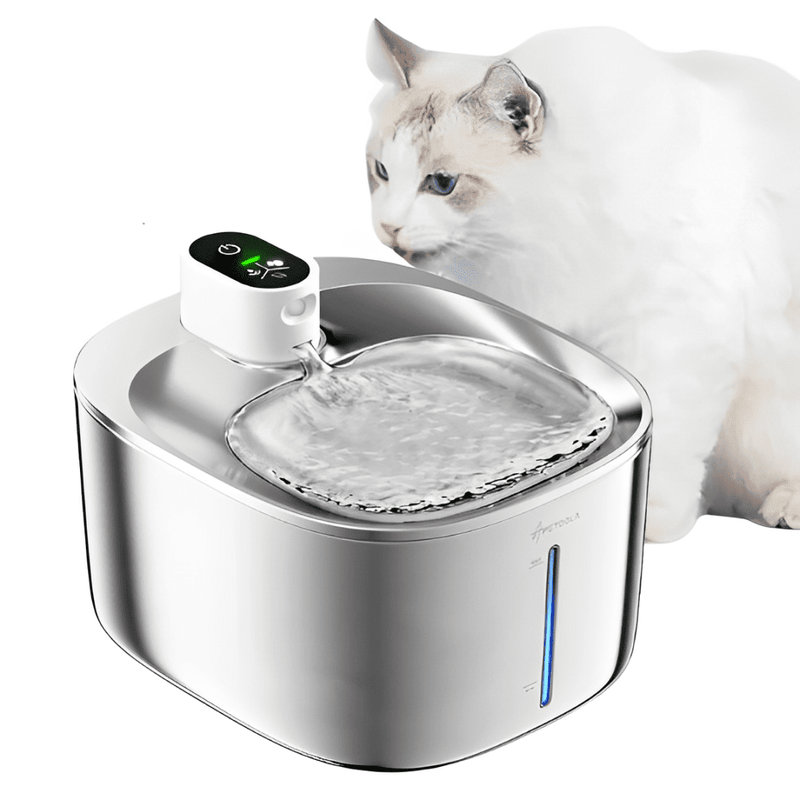 fonte inox flow para gatos, fonte inox para gatos, bebedouro inox para gato, bebedouro para gatos, bebedouro de inox para gatos, fonte bebedouro para gato, miauauau