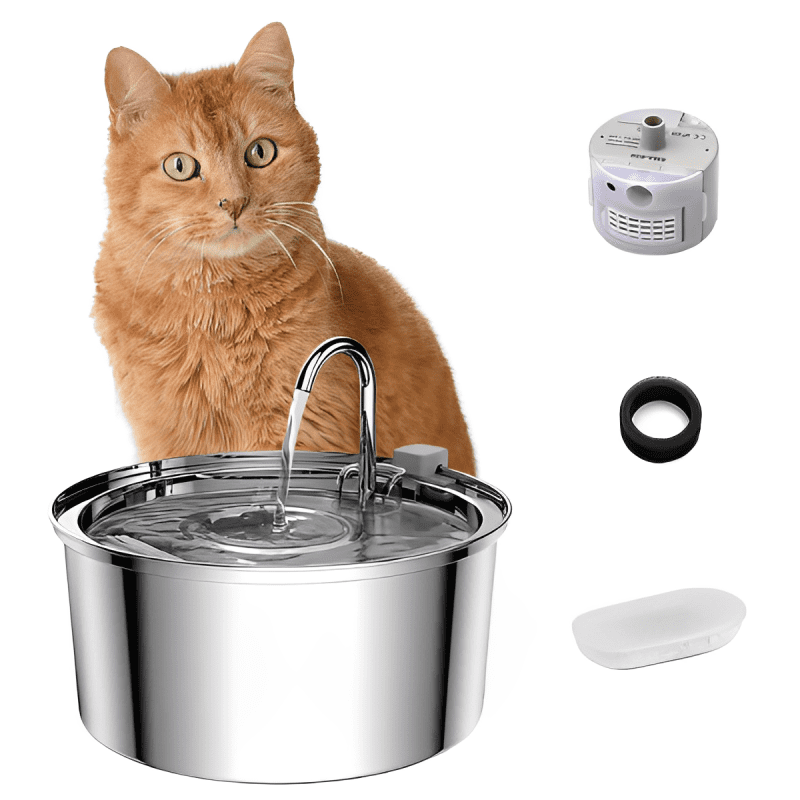 Fonte Bebedouro Para Gatos em Aço Inox 3,2L