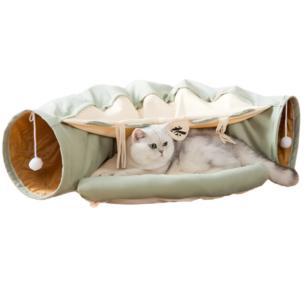 cama para gato, caminha para gato, cama com túnel, caminha com túnel, túnel para gatos, cama túnel para gato, cama toca para gato, mundomiauauau, miauauau