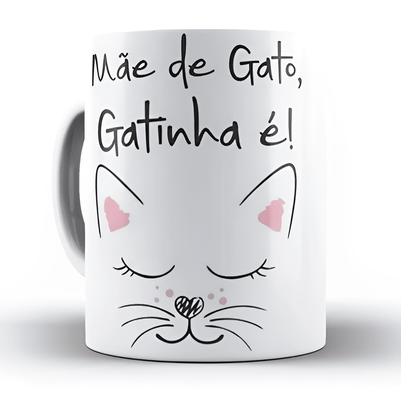 caneca personalizada gato, caneca mãe de gato, mundomiauauau, miauauau