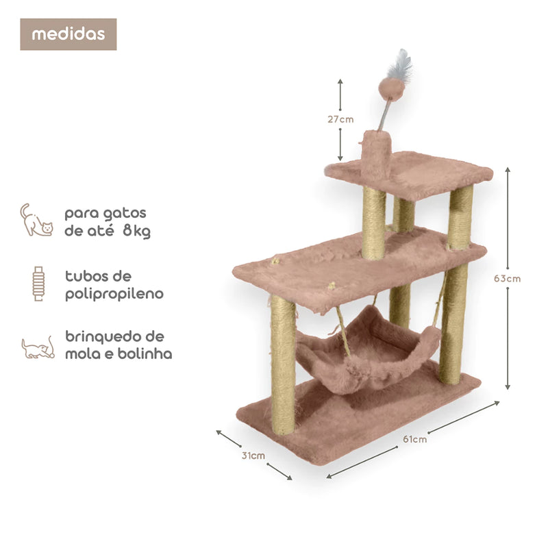 arranhador para gato, playground para gato, parquinho para gato, rede para gato, brinquedo para gato, mundomiauauau, miauauau