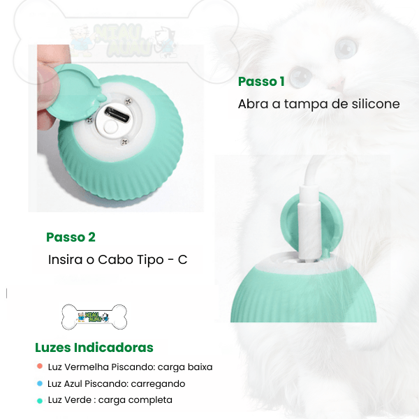 brinquedo interativo para gatos, bola para gatos, bola inteligente para gatos, bolinha para gatos, melhor brinquedo para gatos, mundomiauauau, miauauau